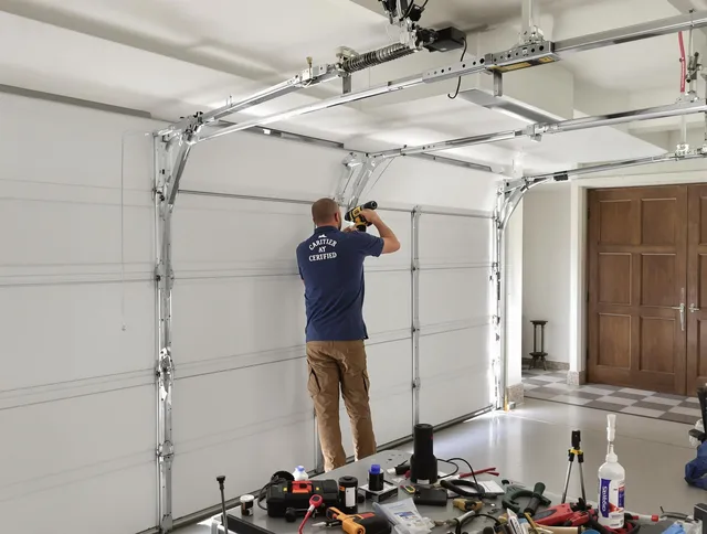 Rowland Heights Garage Door Repair certified technician performing precision garage door repair in Rowland Heights