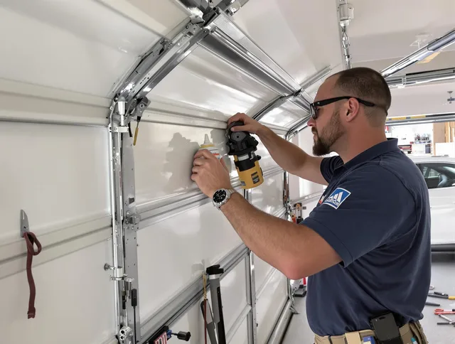 Rowland Heights Garage Door Repair technician quieting a noisy garage door in Rowland Heights