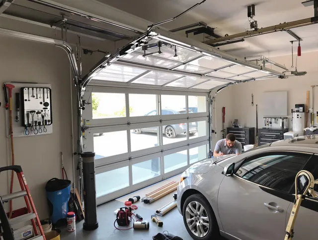 Garage door noise reduction service by Rowland Heights Garage Door Repair in Rowland Heights