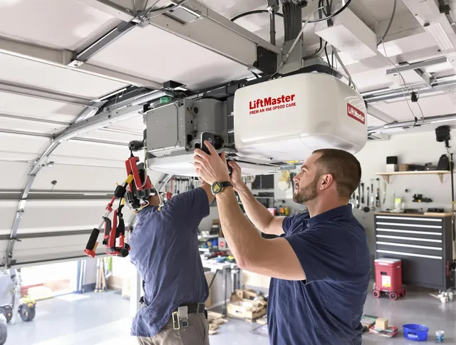 Rowland Heights Garage Door Repair technician performing advanced diagnostics on garage opener in Rowland Heights