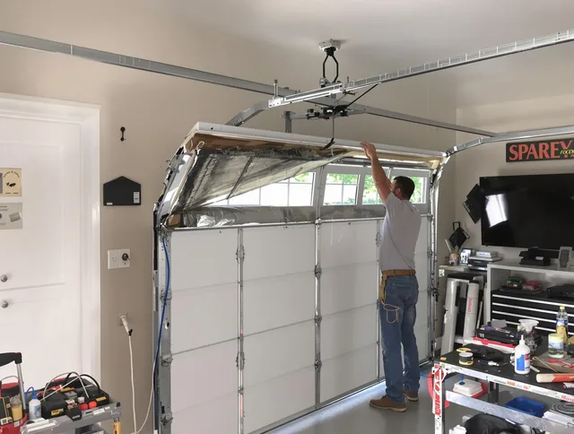 Garage door section replacement by Rowland Heights Garage Door Repair in Rowland Heights